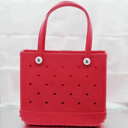 Printed EVA Beach Storage Bag - Waterproof Outdoor Basket & Handbag with Cow Print