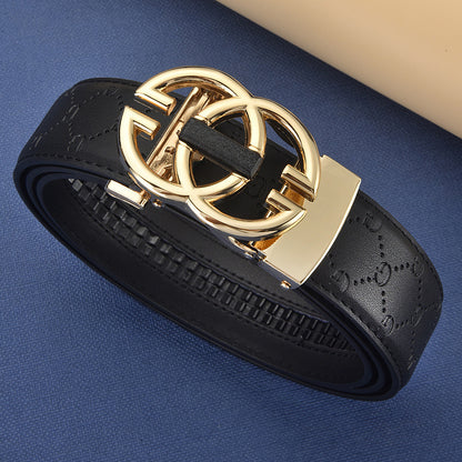 Men's Genuine Leather Automatic Buckle Belt | Versatile Business & Casual Fashion