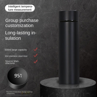 Smart LED Temperature Display Thermos - 500ml Insulated Stainless Steel Water Bottle