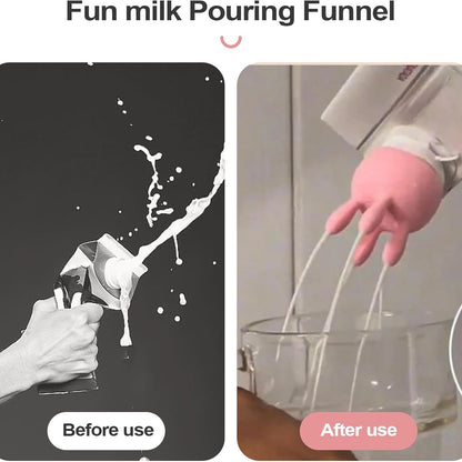Creative Cow Udder Milk Pourer - Funny Silicone Milk Bottle Cap & Dispenser