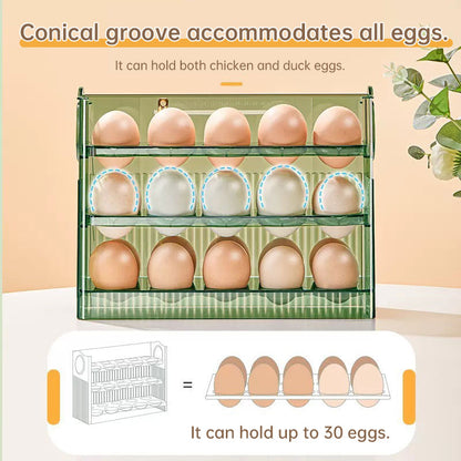 Large-Capacity Fridge Egg Holder - Multi-Layer Portable Egg Storage Tray