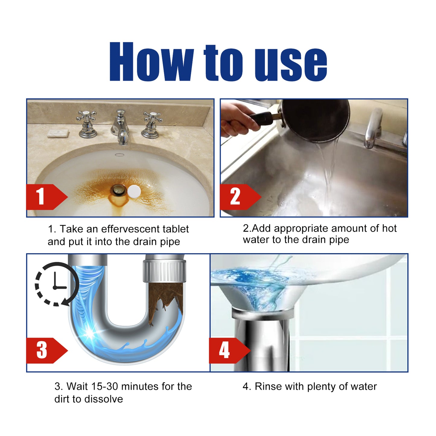 Jue-Fish Sink and Drain Cleaner | Toilet Kitchen Anti-Clogging Deodorant Dredging Powder