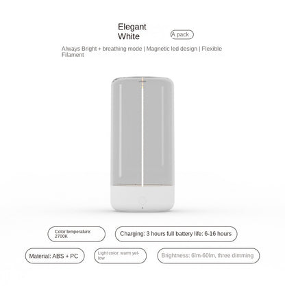 Portable LED Camping Lamp with Type-C Charging / Anti-Blue Light Night Light / Durable Creative Ambient Light