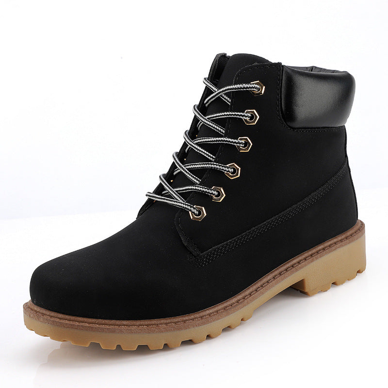 Men's High Top Martin Boots - Fashionable Casual Workwear Winter Shoes