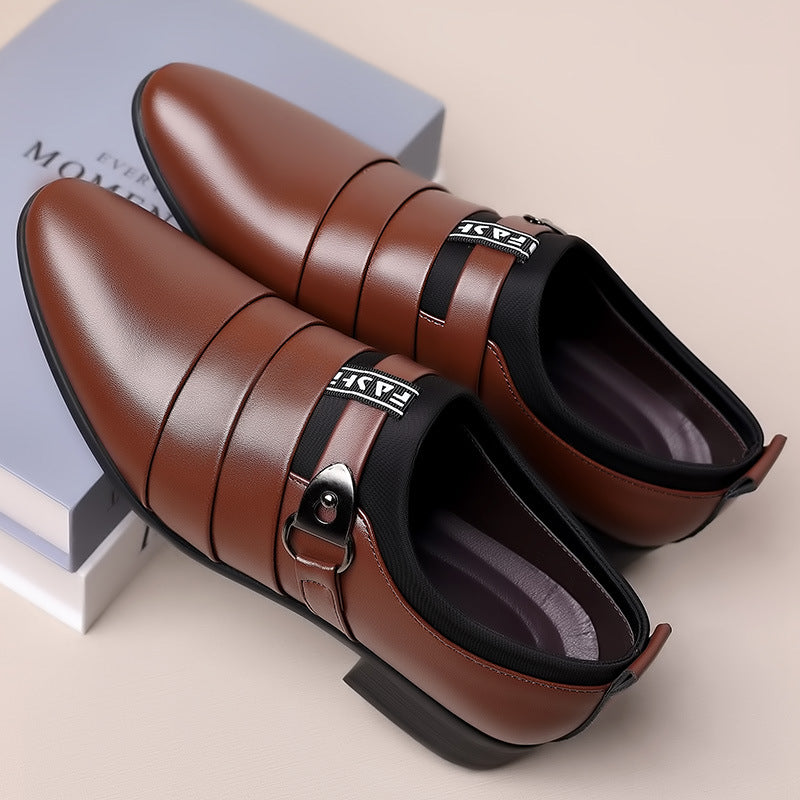 Men's Korean Edition Business Dress Shoes - Pointed Toe Casual Leather Shoes