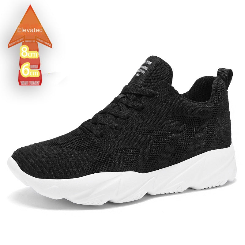 Men's 8CM Height-Enhancing Mesh Running/Sports Shoes