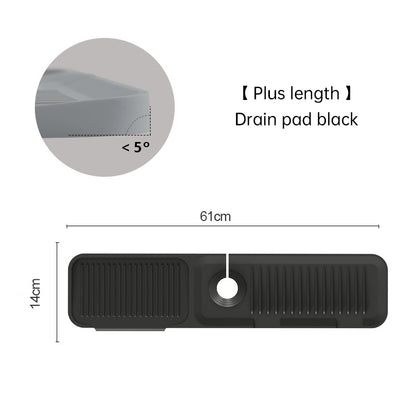 Silicone Faucet Drain Pad - Anti-Splash Kitchen Countertop Sink Mat