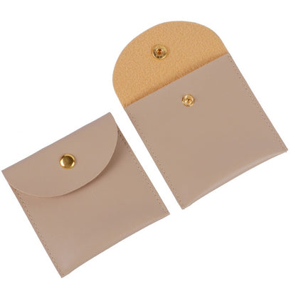 Colorful Faux Leather Jewelry Pouch / Travel Storage Bag with Buckle Closure