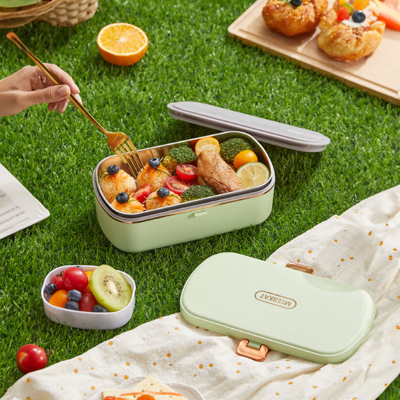 900ml Portable Electric Heating Lunch Box - Self-Heating & Steaming Food Warmer for Office Workers & Travelers (Heat Preservation)