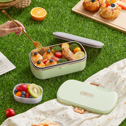 900ml Portable Electric Heating Lunch Box - Self-Heating & Steaming Food Warmer for Office Workers & Travelers (Heat Preservation)