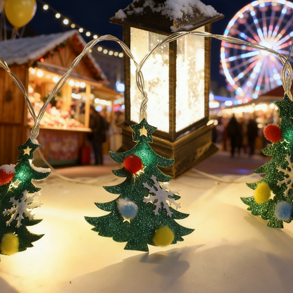 Creative Christmas Tree LED String Lights - Non-Woven Holiday Decor