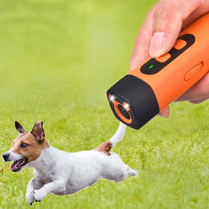 Ultrasonic Dog Repellent & Trainer - Rechargeable Anti-Barking Device with LED Flashlight