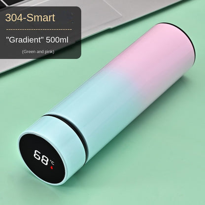 Smart LED Temperature Display Thermos - 500ml Insulated Stainless Steel Water Bottle