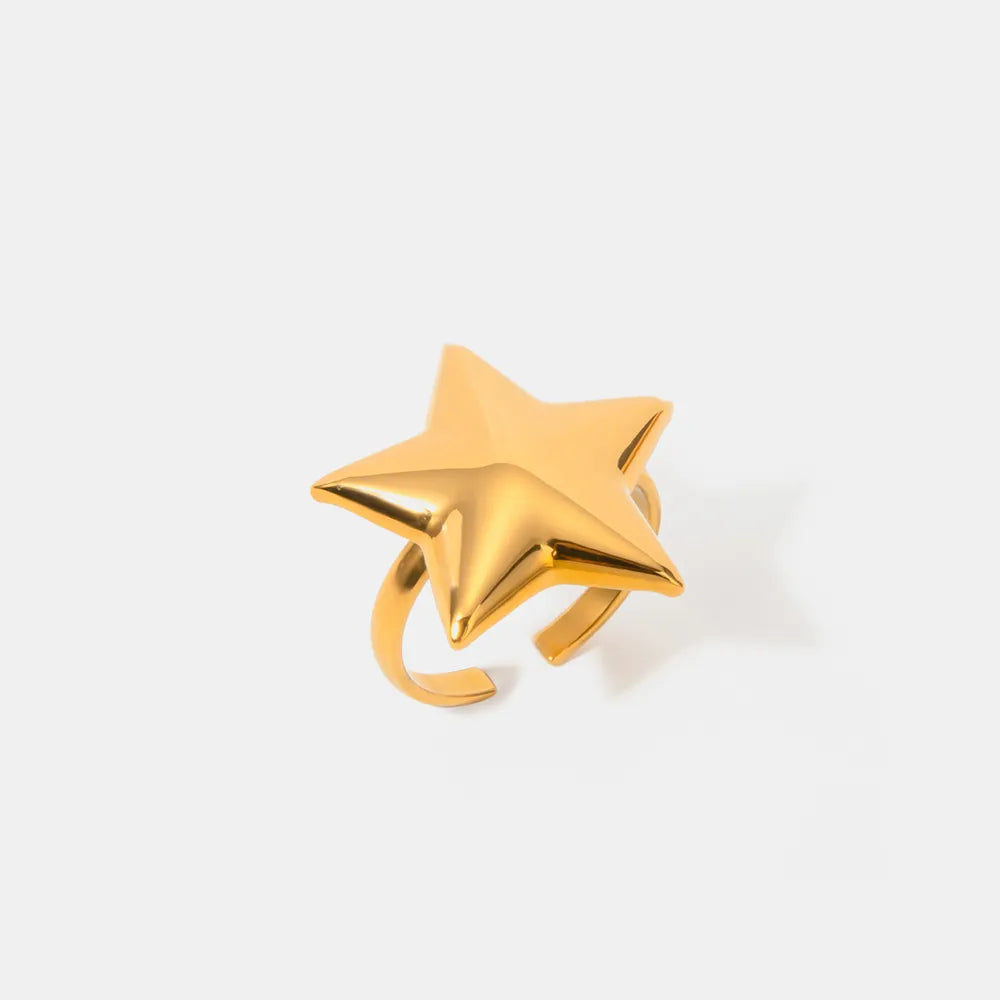 Dainty 18K Gold-Plated Star Ring
