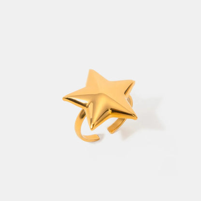 Dainty 18K Gold-Plated Star Ring