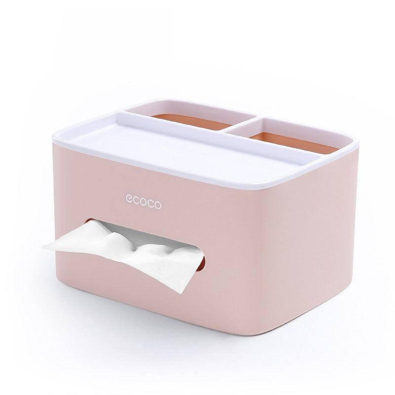 Multifunctional Desktop Tissue Box Cover – Stylish Paper Holder & Stationery Organizer for Home & Office
