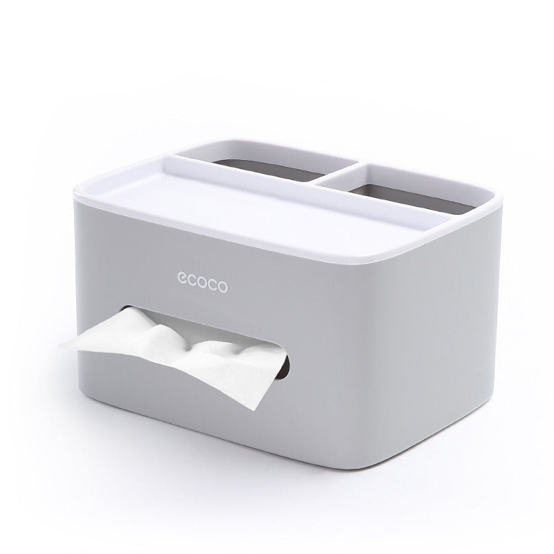 Multifunctional Desktop Tissue Box Cover – Stylish Paper Holder & Stationery Organizer for Home & Office