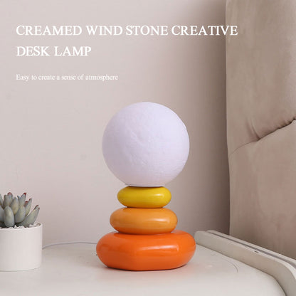 Creative Zen Stone Ceramic Lamp - Aesthetic Stonehenge Atmosphere Light for Bedroom & Living Room