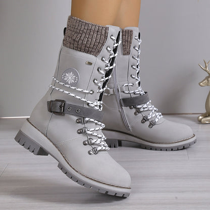 Women's Thick & Warm High Top Snow Boots (Fur Integrated Cotton Shoes)