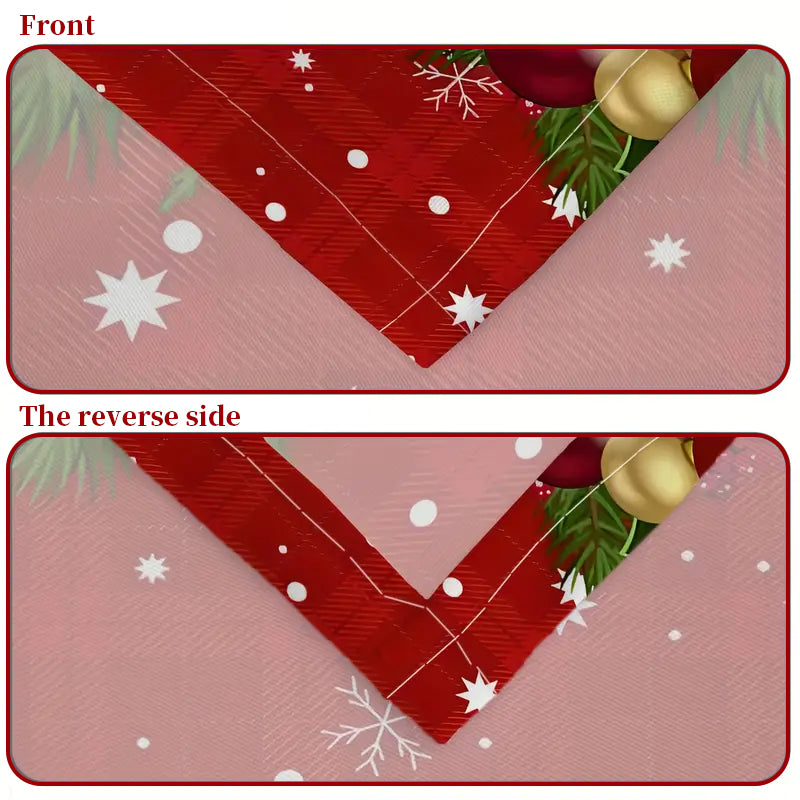 Festive Christmas Table Runner - Pine Holly Needle Holiday Dining Decor