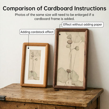 Premium Solid Wood Desk Photo Frame | Minimalist Tabletop Picture Frame