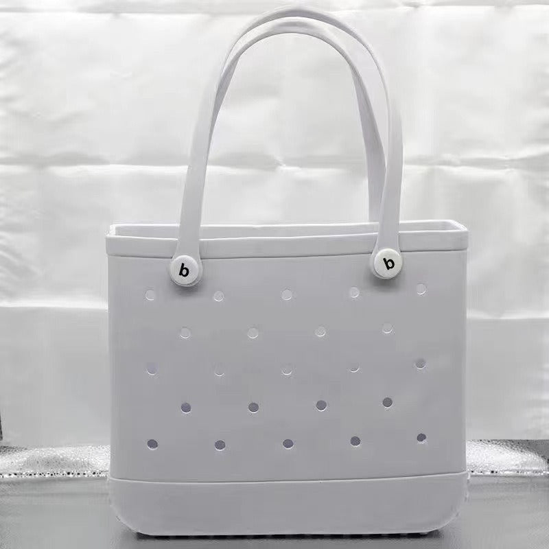 Printed EVA Beach Storage Bag - Waterproof Outdoor Basket & Handbag with Cow Print