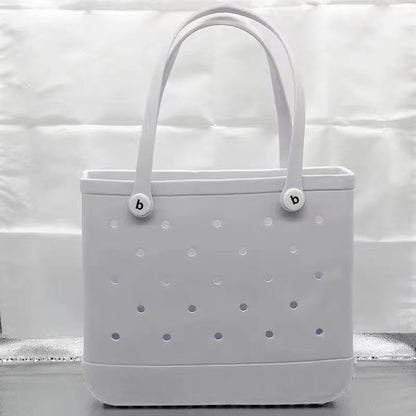 Printed EVA Beach Storage Bag - Waterproof Outdoor Basket & Handbag with Cow Print