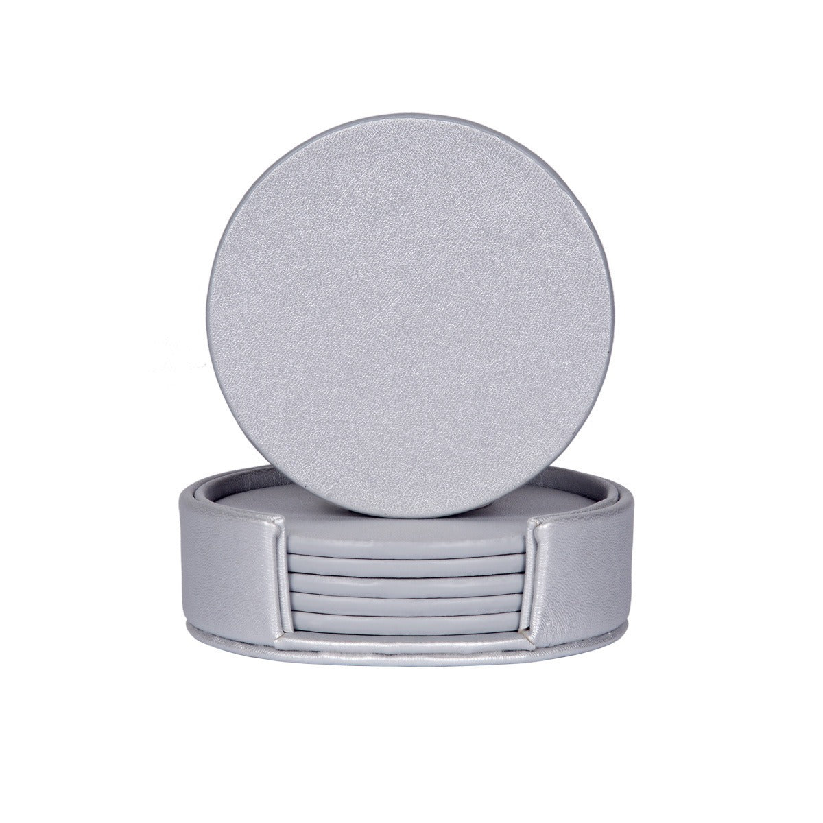 Elegant Round Marble Print Leather Coasters | Heat-Resistant Drink Mats for Home & Office