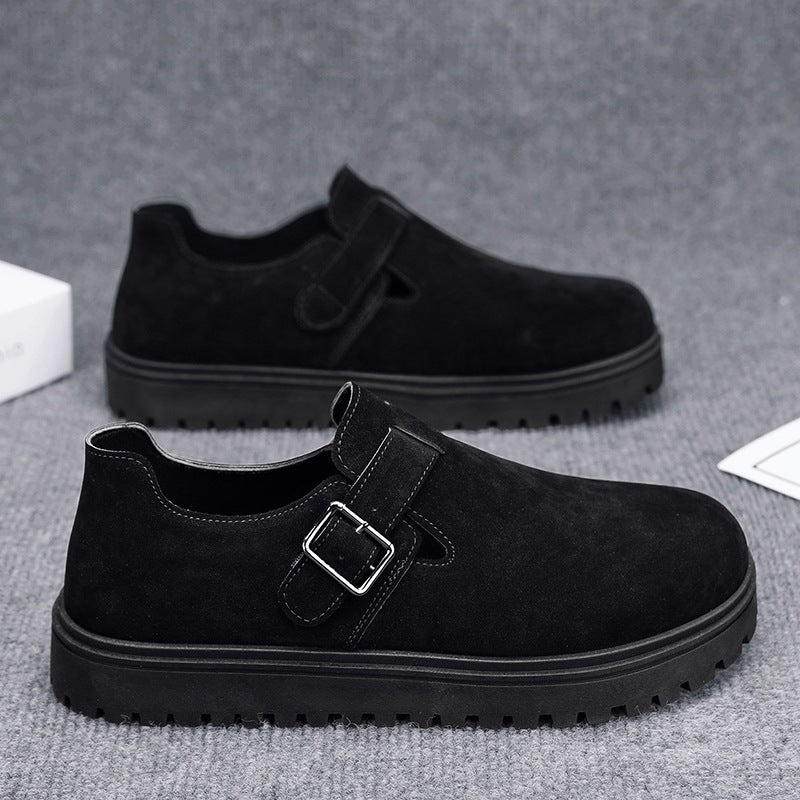 Men's Thick Soled Height Increasing Board/Casual Shoes (Buckle Accent)