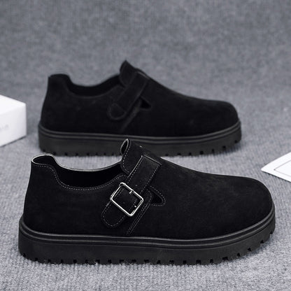 Men's Thick Soled Height Increasing Board/Casual Shoes (Buckle Accent)