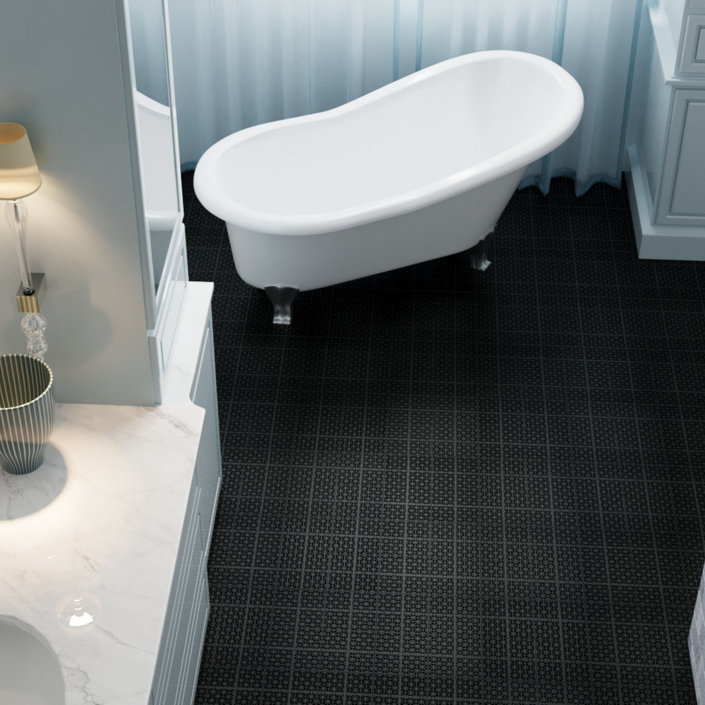 Non-Slip Drainage Floor Tiles for Showers, Patios, and Balconies