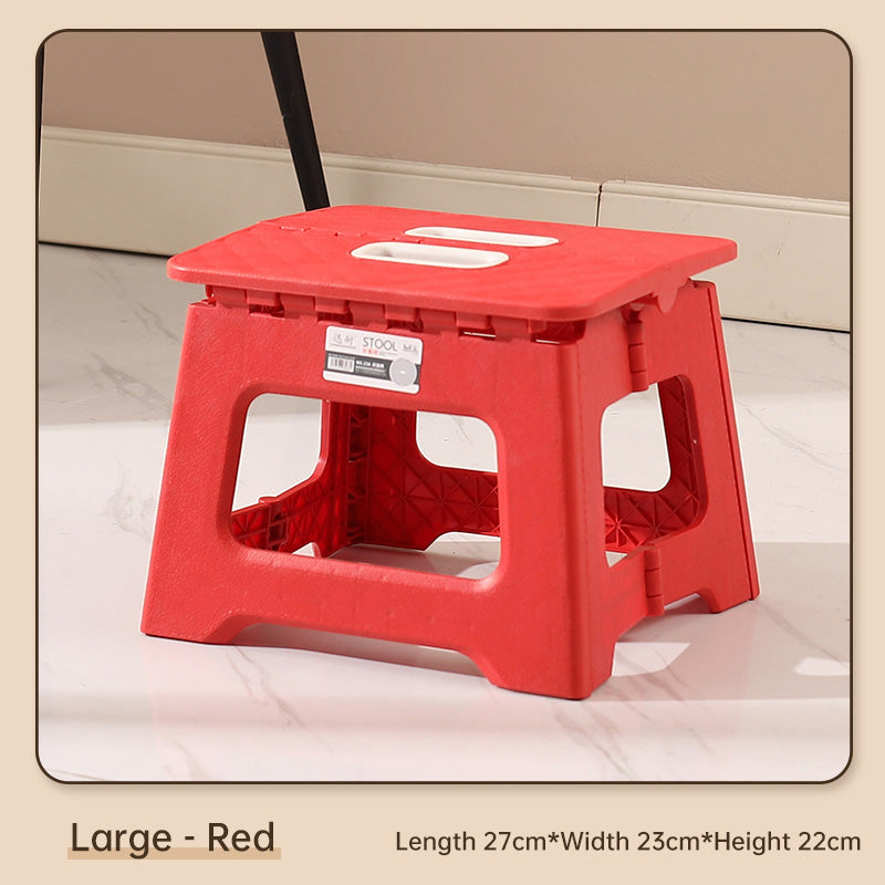 Extra Large Folding Step Stool | Portable Heavy-Duty Plastic Stool for Home, Kitchen & Outdoor Use