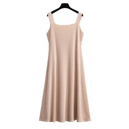 Elegant Sleeveless Knitted Maxi Dress - Comfortable Extra Large Summer Wear