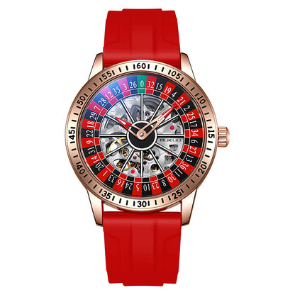 Luxury Gamble Plate Mechanical Men's Watch - Waterproof Luminous Trendy Sports Watch