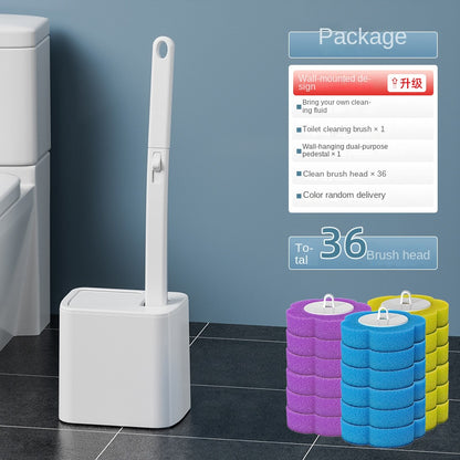 Disposable Toilet Brush Set with Replaceable Cleaning Heads – Antibacterial Wand for Deep Bathroom Cleaning