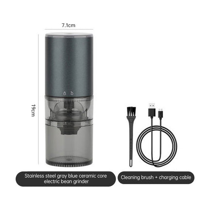 Portable USB Rechargeable Electric Coffee Bean Grinder with Adjustable Coarseness