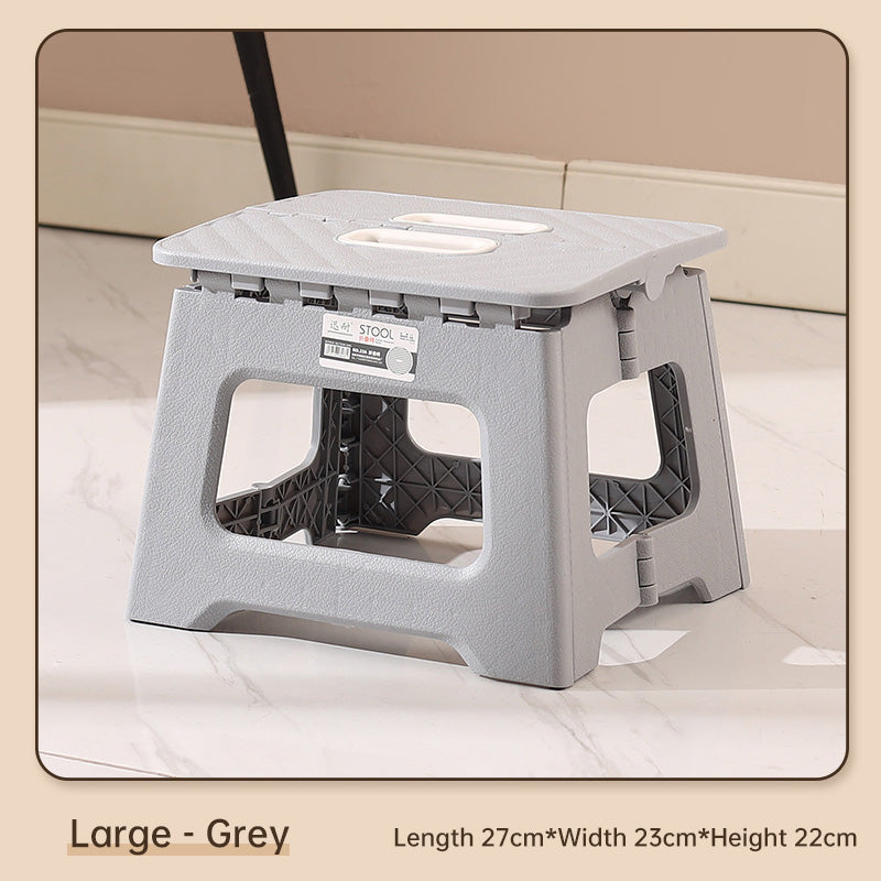 Extra Large Folding Step Stool | Portable Heavy-Duty Plastic Stool for Home, Kitchen & Outdoor Use