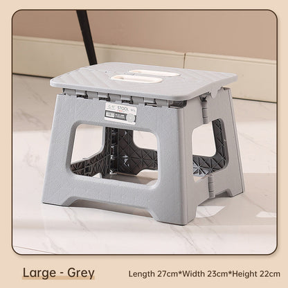 Extra Large Folding Step Stool | Portable Heavy-Duty Plastic Stool for Home, Kitchen & Outdoor Use