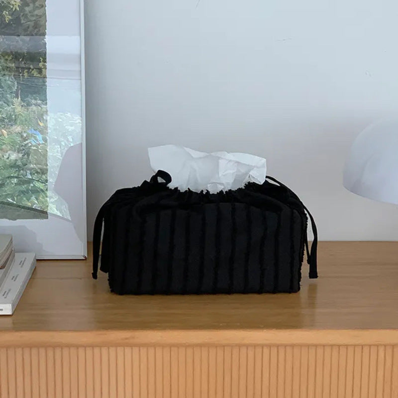 Aesthetic Korean Style Tissue Box Cover - Soft Fabric Cake Design Decorative Holder