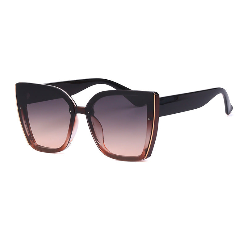 Fashion Cat-Eye Oversized Sunglasses for Women - UV Protection Trendy Sun Glasses