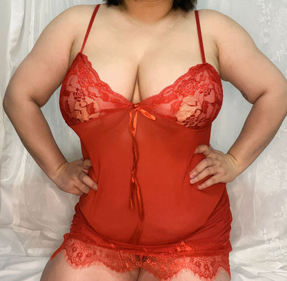 Women's Sexy Lace Trim Camisole Nightgown & Robe Pajama Set