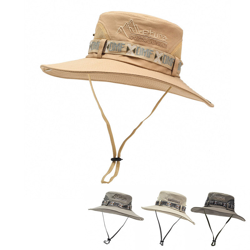 Men's Wide Brim Outdoor Bucket Hat - UV Sun Protection Fishing Cap