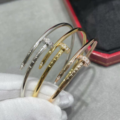 Unisex Fashion Nail Cuff Bracelet in Silver Tone