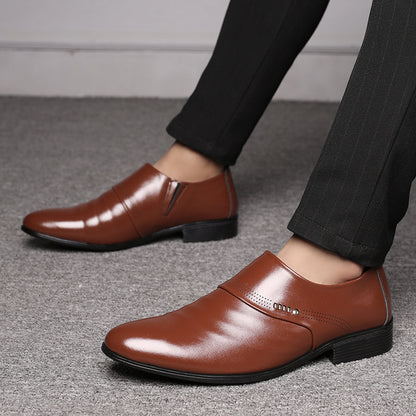 Elegant Pointed Single Dress Shoes for Men