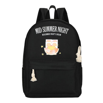 Creative Pink Oxford Cloth Anime Backpack for Primary & Middle School Students