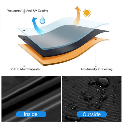 210D Waterproof BBQ Grill Cover | Heavy Duty Windproof Protector