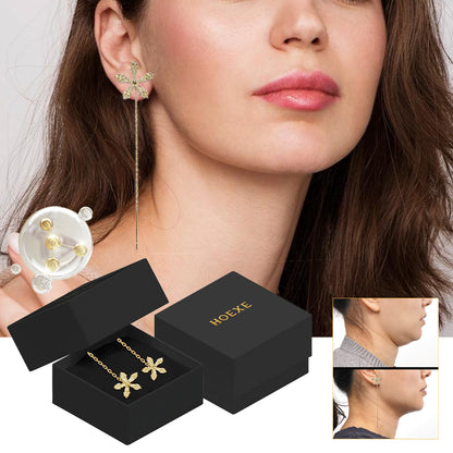 Luxury Gold Chain Heart Pendant Necklace & Bracelet Set with Green Stone