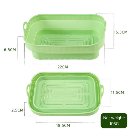 Reusable Silicone Air Fryer Liner - Food Grade Non-Stick Baking Tray for Easy Cleaning