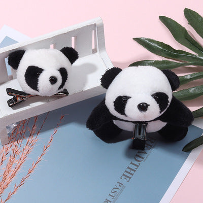 Cute Plush Panda Headband - Korean Style Soft Doll Hair Accessories for Girls
