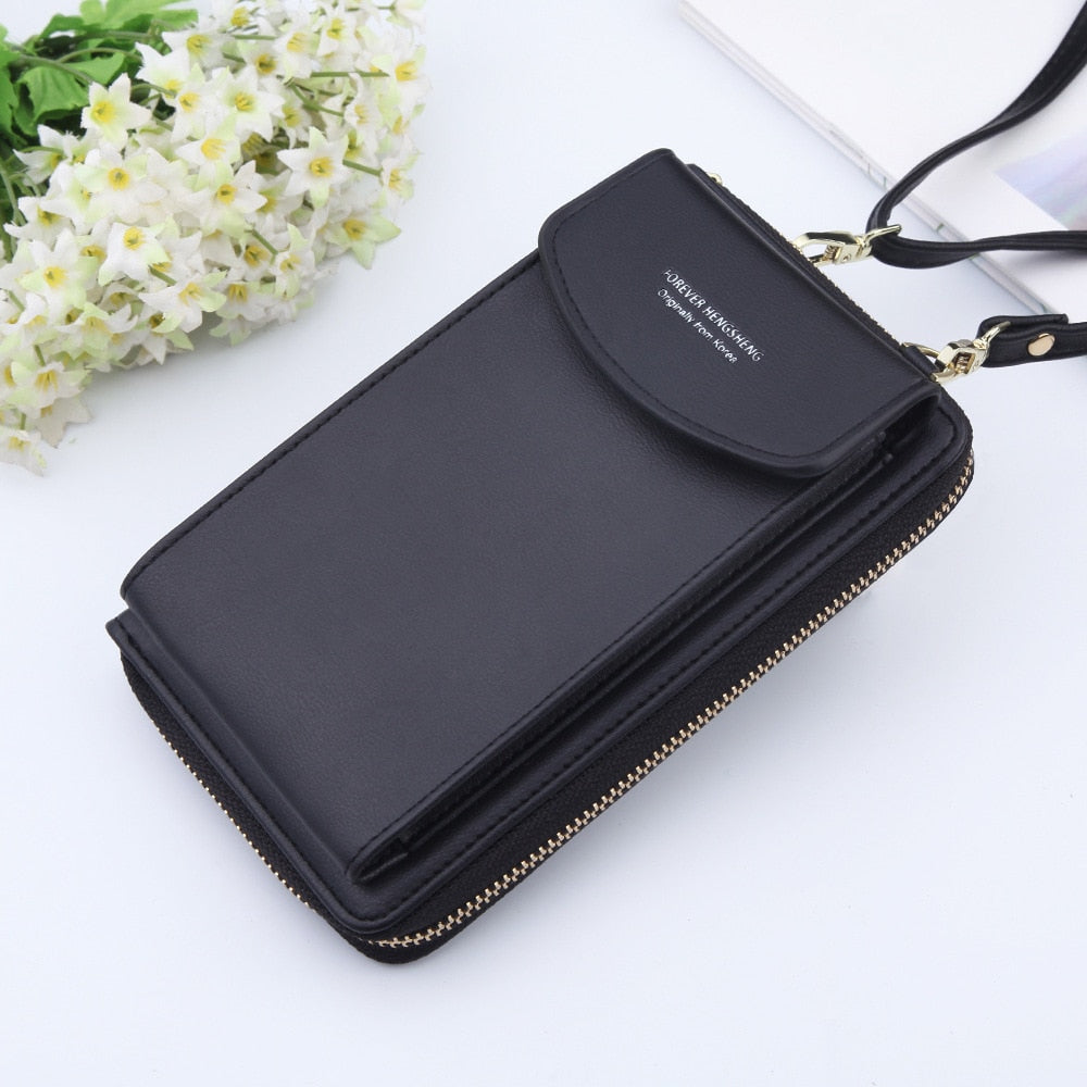 New Women's Long Wallet Crossbody Shoulder Bag - Clutch Purse with Phone Pocket & Card Holder